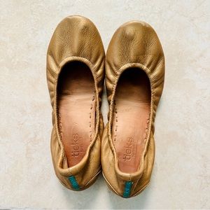 Metallic Gold Tieks Size 7